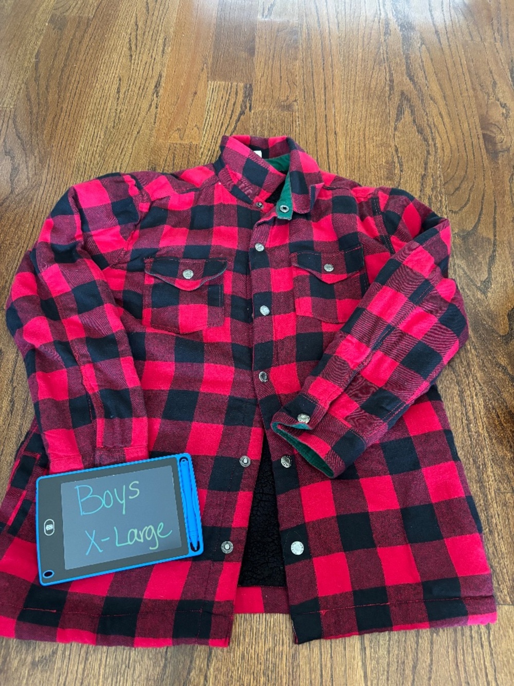 NWT Boys Old Navy Flannel/Fleece Lined Jacket Size XL
